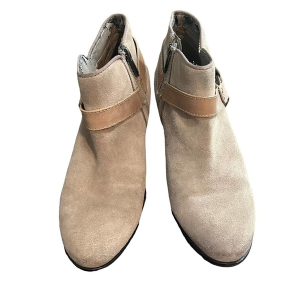 Sam Edelman Pheonix Leather Taupe Ankle Boots - Picture 5 of 15